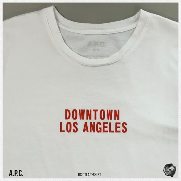 A.P.C. DOWNTOWN LOS ANGELES DTLA T-SHIRT 2017 SEASONAL CAPSULE UNISEX WHITE - Picture 3 of 13